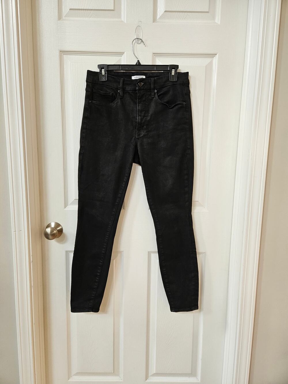 Good American Skinny Jeans Women's 14/30 Black High Rise Stretch Denim